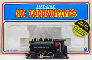 Life Like 08301 Ho Scale Baltimore & Ohio 98 0 - 4 - 0 Dockside Steam Locomotive Ln