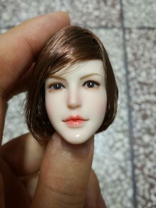 Duck 1/6 Sdh011a Female Short Hair Head Sculpture Model Toy F 12 " Ph Body