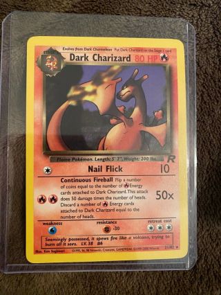 Pokemon Cards Dark Charizard 21/82 Non - Holo Rare Team Rocket Vintage Wotc Nm