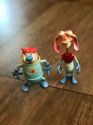 The Red & Stimpy Show Ren And Stimpy Space Madness Figures Set - Rare