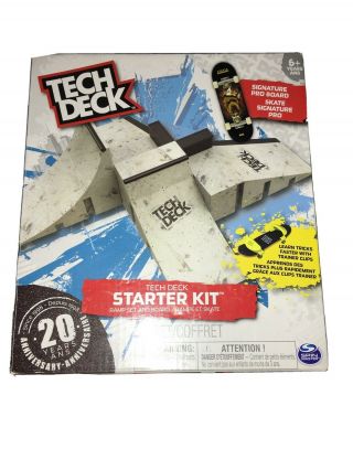 Tech Deck Starter Kit Ramp Set W/ Exclusive Board & Trainer Clips - Open Box