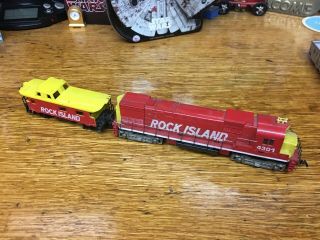 Tyco Ho Train Vintage Rock Island 4301 Locomotive And Caboose