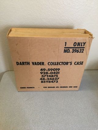 Star Wars Vintage Darth Vader Collector’s Case Brown Mailer Box Rare