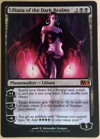 Liliana Of The Dark Realms X1 M14 Mtg Magic The Gathering