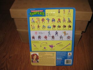 TMNT ACTION FIGURE 1992 PLAYMATES APRIL THE RAVISHING REPORTER CIP UNPUNCHED 2