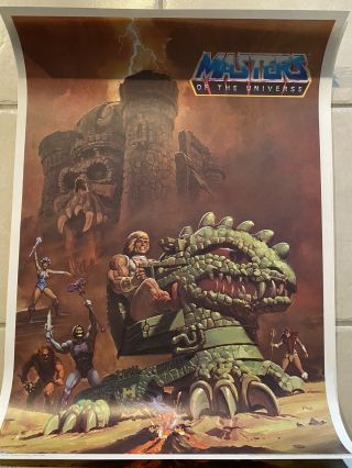 One 1 1984 Masters Of The Universe Poster Kellogggs Cereal Premium Rare