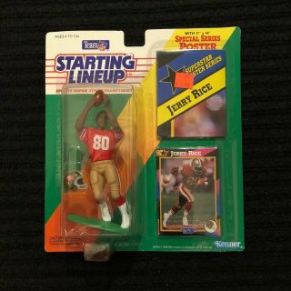 Jerry Rice 1992 Starting Lineup Nfl Football - San Francisco 49ers - Red Jersey