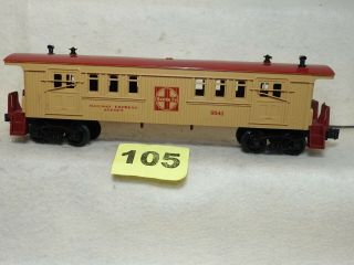 Lionel O Scale Old Time 9541 Santa Fe Railway Express Agency Baggage Car