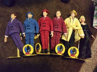 Dick Tracy Dolls Set Of 6 Big Boy Itchy Pruneface Flattop Madonna Applause 1990