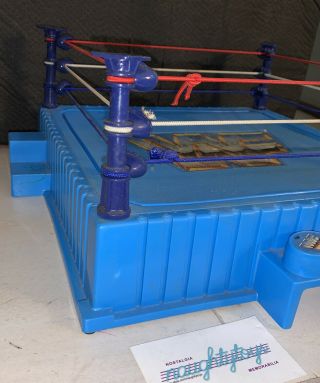 WWF Hasbro Blue Wrestling Figure Ring Tight Ropes / 90’s WWE Vtg Retro 2