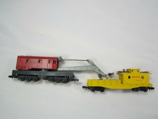 N Scale Arnold Rapido Union Pacific M Of W Crane Car And Boom Tender