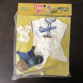 Vintage Johnny Hero La Los Angeles Dodgers Baseball Toy Doll Outfit Uniform
