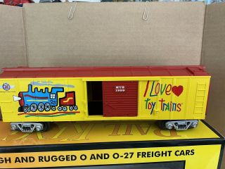 Mth Railking 30 - 7499 I Love Toy Trains Box Car Sprung Trucks Great Shape