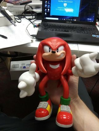 Vtg 2000 Large 9 " Sonic The Hedgehog Knuckles Red Sega Toy Island