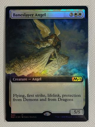 Magic: The Gathering - Foil Extended Art Baneslayer Angel - Core 2021