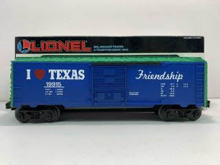 Lionel 6 - 19915 I Love Texas Boxcar Ln/box