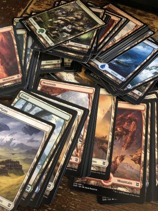 Zendikar Rising Full Art Basic Lands 100 Count Box Of Magic The Gathering Mtg