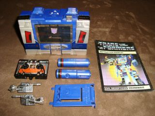 Unbroken Transformers G1 Soundwave W/ Buzzsaw Pre - Rub Figure Takara - Only Vintage