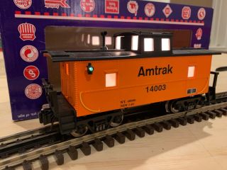 Rmt Ready Made Trains Amtrak Illuminated Caboose W/ Figure O Gauge Train Lionel