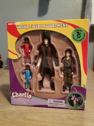Rare Wonka Figure Assortment Charlie & The Chocolate Factory Johnny Depp Burton