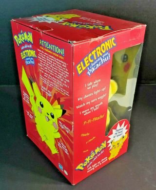 POKÉMON Electronic I Choose You Pikachu Talking Moving Plush 8” 1999 Hasbro 3