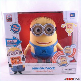 Despicable Me 2 Minion Dave Talking Laughing Action Figure By Thinkway Toys