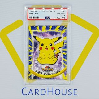 Psa 8 Nm - Pikachu Topps Series 1 Pokemon 1999
