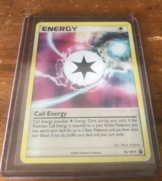 Pokemon 92/100 Call Energy Majestic Dawn Reverse Holo Played (a)
