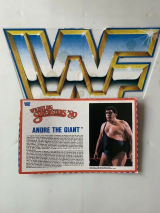 Wwf Ljn Andre The Giant Black Card Bio Card Rare Vintage Titan Sports