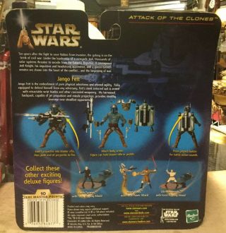 2002 Star Wars Attack of Clones Jango Fett Electronic Jetpack Action Figure 3