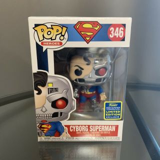 Funko Pop Dc Cyborg Superman Sdcc 2020 Shared Exclusive In Protector