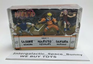 2007 Mattel Shonen Jump Naruto Squad 7 Figure Set Uzumaki Sasuke Sakura