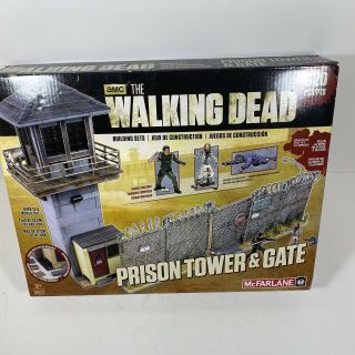 Walking Dead Mcfarlane Building Construction Set Prison Tower & Gate