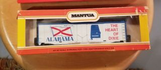 Mantua Train Ho Scale Commemorative State Box Car Alabama Mmp711 - 22 Originalbox