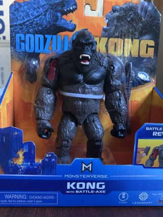 Godzilla Vs Kong - King Kong With Battle Axe Monsterverse Playmates Action Figure