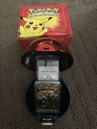 Pokemon Pikachu Burger King 23k Gold - Plated Trading Card 1999