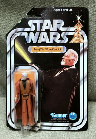 Vintage Kenner Star Wars 12 Back Carded Ben Obi - Wan Kenobi 1977