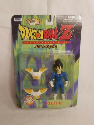 Dragon Ball Z The Saga Continues Series 1 Vegeta 5 " 1999 Figure W/snap - On Armor