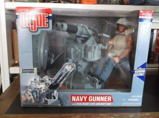 Gi Joe 2000 Navy Gunner W/ Anti - Aircraft Gun 12 " Figure 1/6