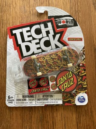 New/sealed Tech Deck Santa Cruz Skateboard Fingerboard Rare