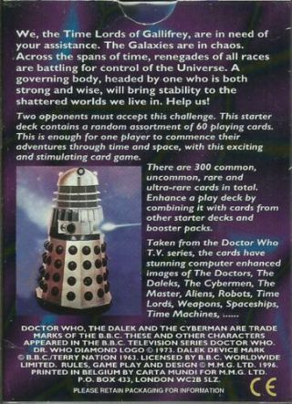 Doctor Who - The Collectable Trading Card Game (Starter Deck,  146 extra cards) 2