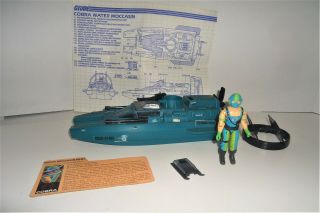 Gi Joe Water Moccasin & Copperhead 100 Complete 1984 W Blueprints & Card Broken