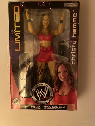 Wwf Wwe Diva Christy Hemme Signed Limited Edition Action Figure