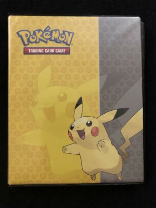 Pikachu Pokemon Binder - Full Of Cards.  Holds 80 Total.  What You See Is What You Get