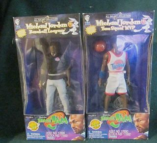 2 Michael Jordan Action Figures Baseball League & Basketball Time Squad Mvp