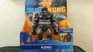 Godzilla Vs Kong Movie Monsterverse - Kong Action Figure W/ Battle - Axe - Ih