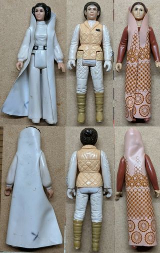 3 Vintage Kenner Star Wars Princess Leia Organa (, Hoth And Bespin)
