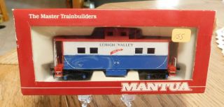 Mantua Ho Scale Rtr Lehigh Valley 4 Window Caboose 1776 Boxed.