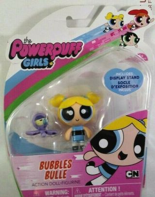 The Powerpuff Girls Bubbles Bulle Action Figure Doll Cartoon Network 2016 Blue