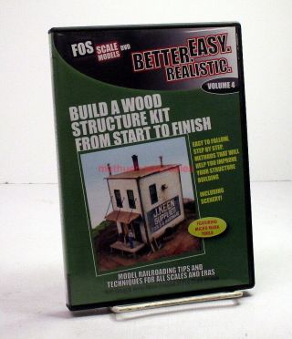 Dvd Fos Scale Vol 4 Better.  Easy.  Realistic Build Wood Structure Kit - Start - Finish